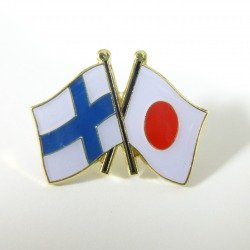 Amazon | 国旗ピンバッジ（日本・フィンランド友好旗） | バッジ